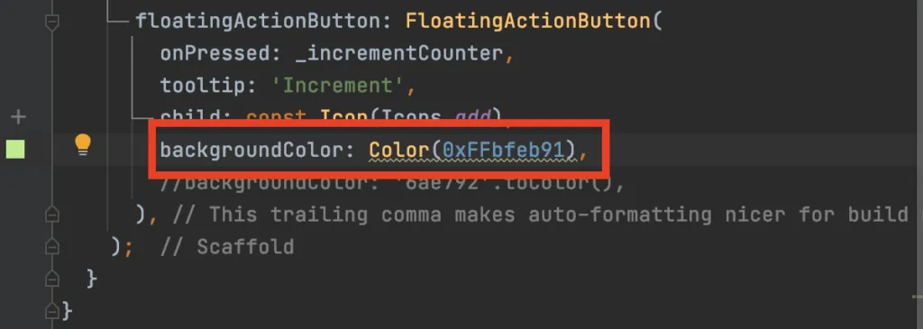 Using hexadecimal (Hex) color code strings in Flutter