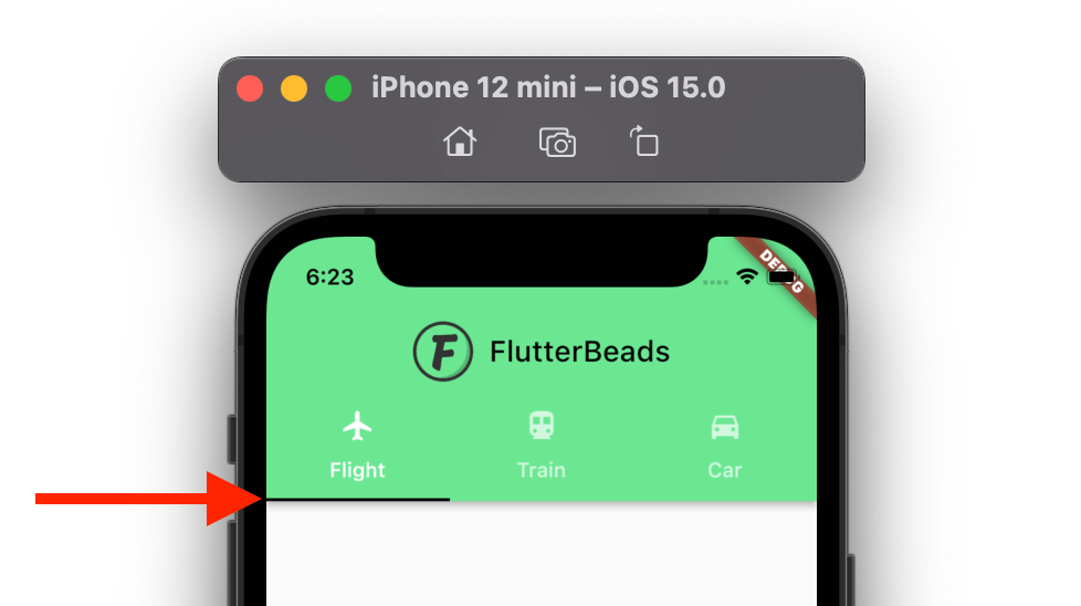 change tabbar indicator color in flutter